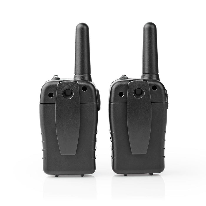 Nedis Walkie-Talkie Set - 2 Handsets, Up to 10 km, Frequency channels: 8, up to 3 Hours - Black