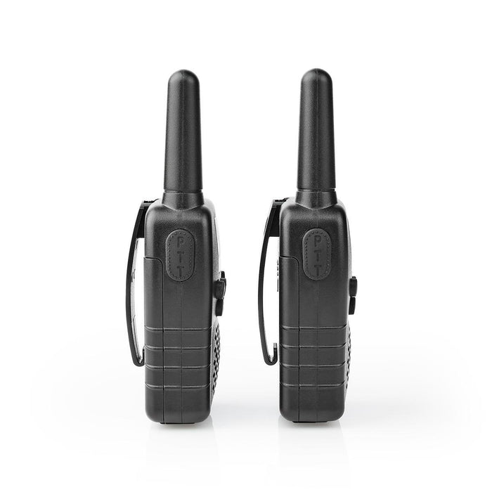 Nedis Walkie-Talkie Set - 2 Handsets, Up to 10 km, Frequency channels: 8, up to 3 Hours - Black