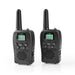 Nedis Walkie-Talkie Set - 2 Handsets, Up to 10 km, Frequency channels: 8, up to 3 Hours - Black