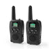 Nedis Walkie-Talkie Set - 2 Handsets, Up to 10 km, Frequency channels: 8, up to 3 Hours - Black