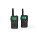 Nedis Walkie-Talkie Set - 2 Handsets, Up to 10 km, Frequency channels: 8, Headphone output - Black