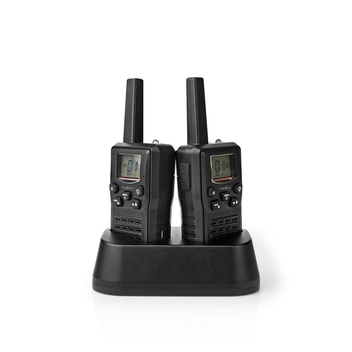 Nedis Walkie-Talkie Set - 2 Handsets, Up to 10 km, Frequency channels: 8, Headphone output - Black