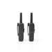 Nedis Walkie-Talkie Set - 2 Handsets, Up to 10 km, Frequency channels: 8, Headphone output - Black