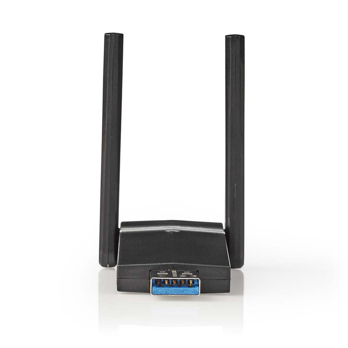 Nedis Network Dongle - Wi-Fi, AC1200, 2.4/5 GHz (Dual Band), Wi-Fi speed total: 1200 Mbps - Windows 10 / Windows 7 / Windows 8