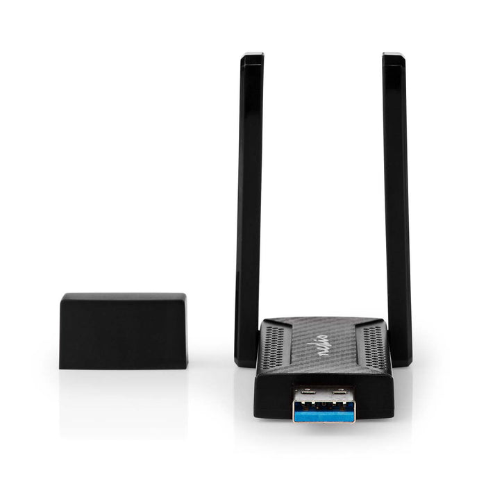 Nedis Network Dongle - Wi-Fi, AC1200, 2.4/5 GHz (Dual Band), Wi-Fi speed total: 1200 Mbps - Windows 10 / Windows 11 / Windows 8