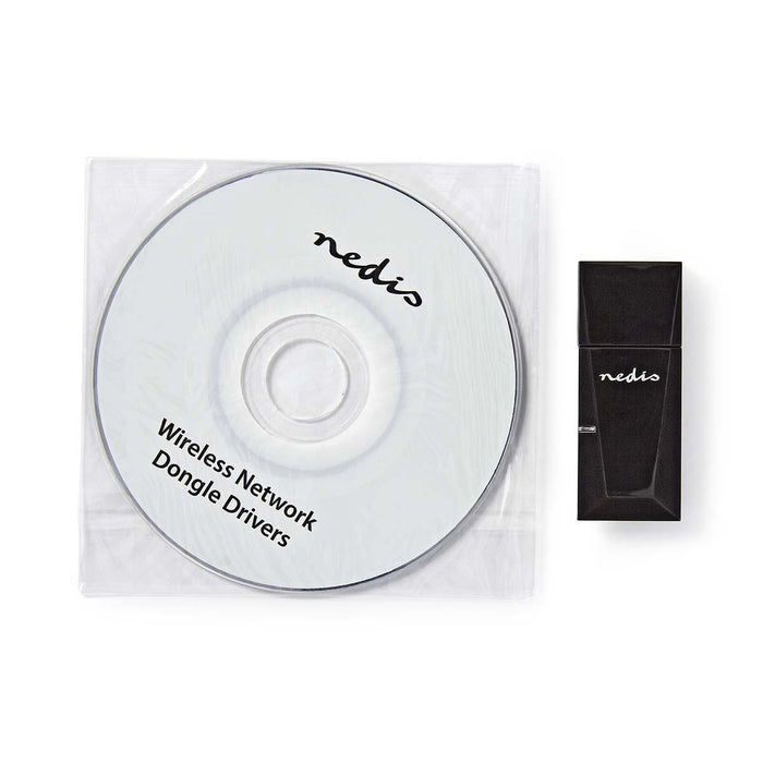 Nedis Network Dongle - Wi-Fi, N300, 2.4 GHz, Wi-Fi speed total: 300 Mbps - Windows 7 / Windows 8