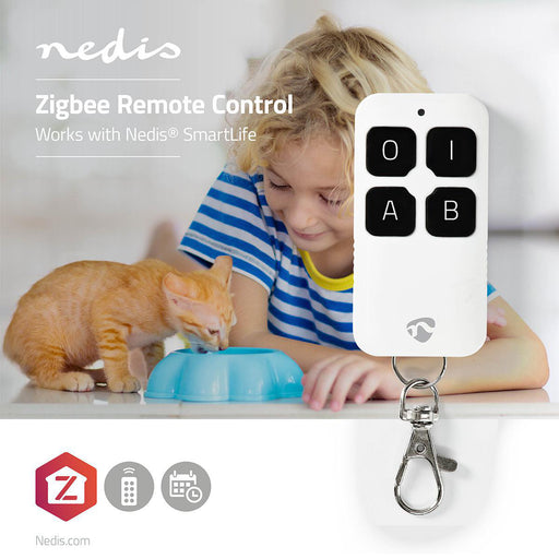 Nedis SmartLife Remote Control - Zigbee 3.0, Number of buttons: 4, Android / IOS, Android / IOS - White