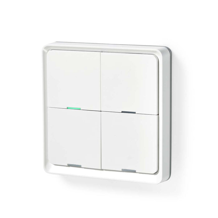 Nedis SmartLife Wall Switch - Zigbee 3.0, Wall Mount, Android / IOS, Plastic - White