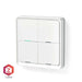 Nedis SmartLife Wall Switch - Zigbee 3.0, Wall Mount, Android / IOS, Plastic - White