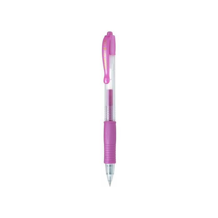 Pilot G207 Gel Retractable Rollerball 0.7Mm Metallic Pink Pk12