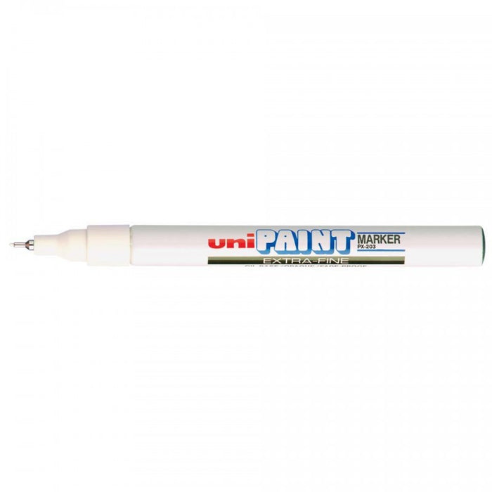 uni Paint Marker Rundspitze Nadelspitze PX203 Strichbreite 0,8 mm Weiß Ref 9001992 [Pack 12]