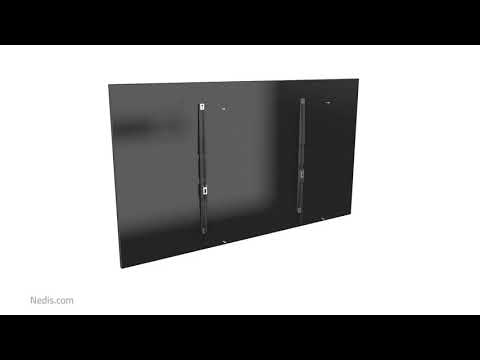 Nedis Fixed TV Wall Mount - 60-100", Maximum supported screen weight: 75 kg, Minimum wall distance: 30.5 mm, Metal / Steel - Black