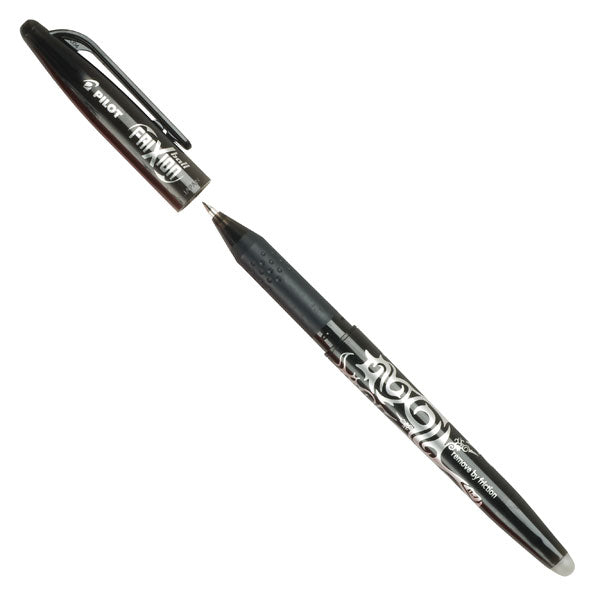 Pilot Frixion Erasable Rollerball Pen, 0.7 mm Tip - Black, Box of 12