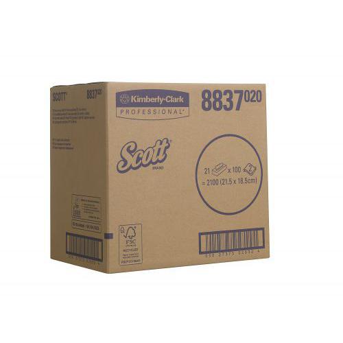 KCP 8837Scott Facial Tissue, White 100 Sheets