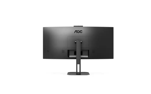 AOC Value-line CU34V5CW/BK - V5 series - LED monitor - curved - 34" - 3440 x 1440 WQHD @ 100 Hz - VA - 300 cd/m≤ - 3000:1 - 4 ms - HDMI, DisplayPort, USB-C - speakers - black