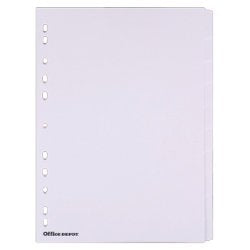 Best Value Exacompta Card punched Divider A4 10 Part White