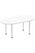 Dynamic Impulse 1800mm Boardroom Table White Top Silver Post Leg I000203