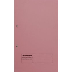 Best Value Spring Coil Files with Pocket 285gsm Pink - Pack of 25