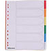 Best Value Polypropylene punched Dividers A4 Extra Wide 6 Part Colour Tabs