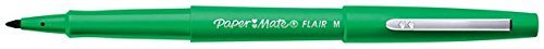 Best Value Paper Mate Flair Felt Tip Pens, Medium Point (0.7mm), Green, Box of 12