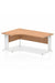 Dynamic Impulse 1800mm Left Crescent Desk Oak Top White Cable Managed Leg MI002850