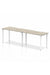 Dynamic Evolve Plus 1200mm Single Row 2 Person Desk Grey Oak Top White Frame BE766