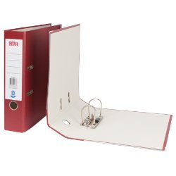 Best Value Coloured Lever Arch File 2 hole 70mm capacity - Priced EACH - Burgundy