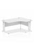 Dynamic Impulse 1600mm Right Crescent Desk White Top White Cable Managed Leg MI002397