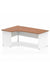 Dynamic Impulse 1800mm Left Crescent Desk Walnut Top White Panel End Leg TT000031