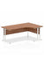 Dynamic Impulse 1800mm Right Crescent Desk Walnut Top White Cantilever Leg MI002137