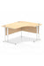 Dynamic Impulse 1400mm Right Crescent Desk Maple Top White Cantilever Leg I003838