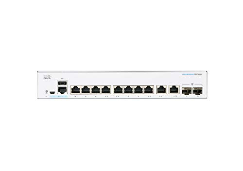 Cisco Business 250 Series 250-8T-E-2G - Switch - L3 - smart - 8 x 10/100/1000 + 2 x combo SFP - rack-mountable