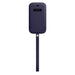 Apple with MagSafe - Protective sleeve for mobile phone - leather - deep violet - for iPhone 12 mini