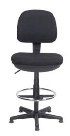 Realspace Draughtsman Chair Fabric Black