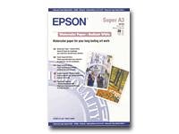 Epson - Watercolour paper - radiant white - A3 plus (329 x 423 mm) - 188 g/m2 - 20 sheet(s)