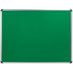 Best Value Felt Noticeboard Aluminium Frame Green 900 x 1200 mm