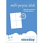 Best Value 4 Labels sheet- Multi Purpose Labels 105 X 148 mm (box of 400 labels)