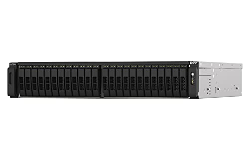 QNAP TS-H3088XU-RP - NAS server - 30 bays - rack-mountable - SATA 6Gb/s - RAID 0, 1, 5, 6, 10, 50, JBOD, 60 - RAM 32 GB - 25 Gigabit Ethernet / 2.5 Gigabit Ethernet - iSCSI support - 2U