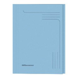 Best Value Square Cut Folders Foolscap 250gsm Blue - Pack of 100