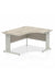 Dynamic Impulse 1400mm Right Crescent Desk Grey Oak Top Silver Cable Managed Leg I003849