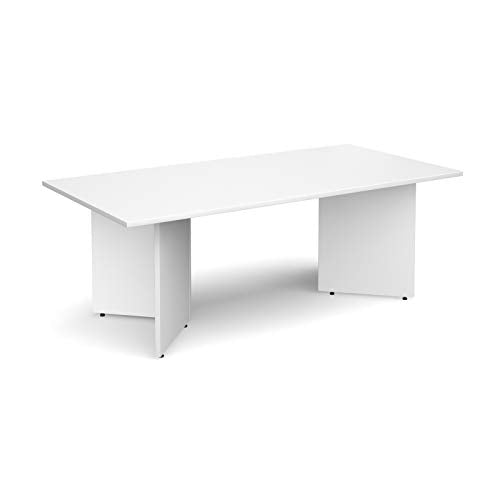 Best Value DAMS Arrow head leg rectangular boardroom table 2000mm x 1000mm - white