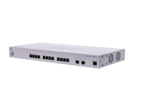 Cisco Business 350 Series 350-12XT - Switch - L3 - Managed - 10 x 10GBase-T + 2 x combo 10 Gigabit SFP+/RJ-45 - rack-mountable