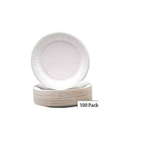 ValueX Paper Plates 9 inch White (Pack 100)