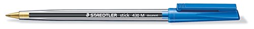 Best Value Staedtler Stick 430 M-3CP5 Ballpoint Pen Medium - Blue (Box of 50)