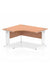 Dynamic Impulse 1600mm Left Crescent Desk Oak Top White Cable Managed Leg MI002848