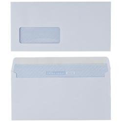 Best Value Premium Peel & Seal Envelopes White Wallet DL 110gsm Window -Box of 500