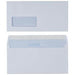 Best Value Premium Peel & Seal Envelopes White Wallet DL 110gsm Window -Box of 500