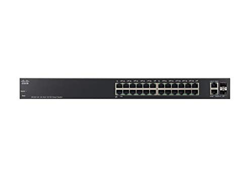 Cisco Small Business Smart Plus SF220-24 - Switch - Managed - 24 x 10/100 + 2 x combo Gigabit SFP - desktop, rack-mountable