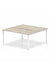 Dynamic Evolve Plus 1200mm B2B 2 Person Desk Grey Oak Top White Frame BE742