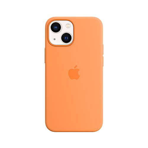 Apple - Back cover for mobile phone - MagSafe compatible - silicone - marigold - for iPhone 13 mini